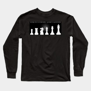 Chess Slogan - King in a Corner 1 Long Sleeve T-Shirt